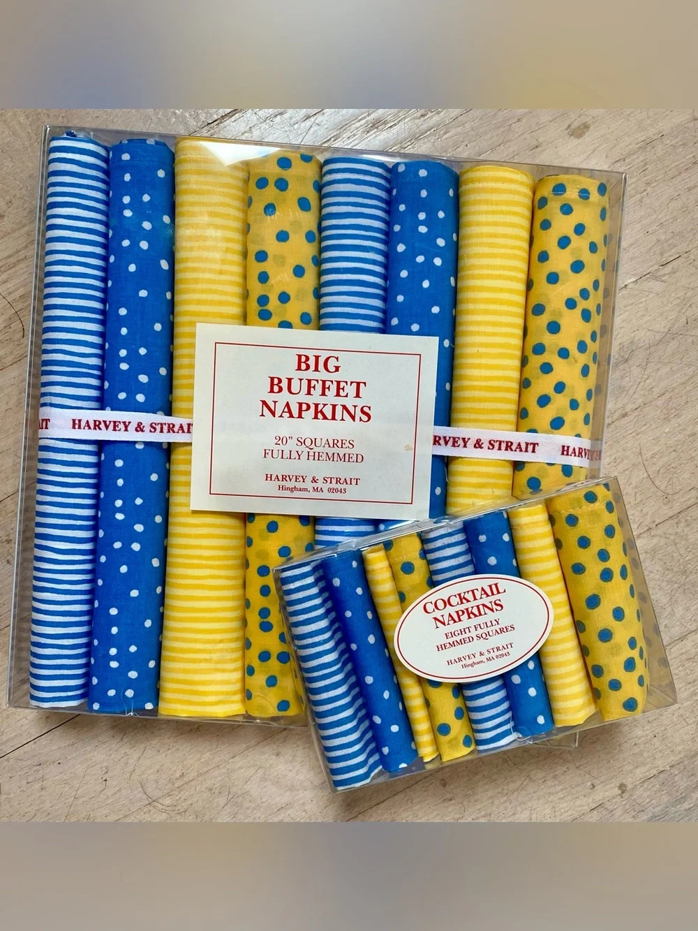 Vintage Harvey & Strait Cloth Napkin Set 16pc - 8 Dinner and 8 Cocktail